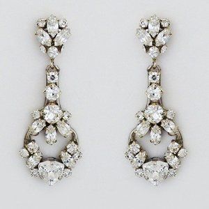 Erin Cole Bride, Small Crystal Chandelier Earrings NWT